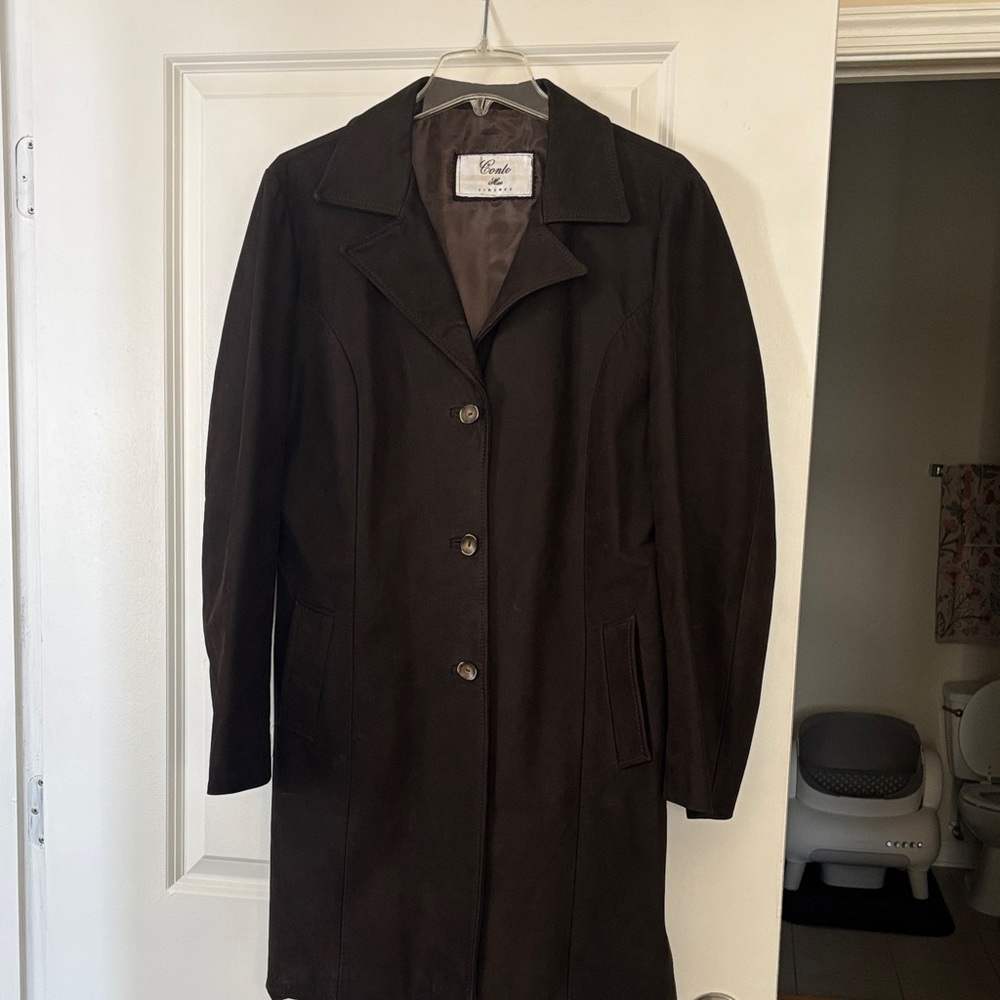 Elegant Dark Brown Trench Coat